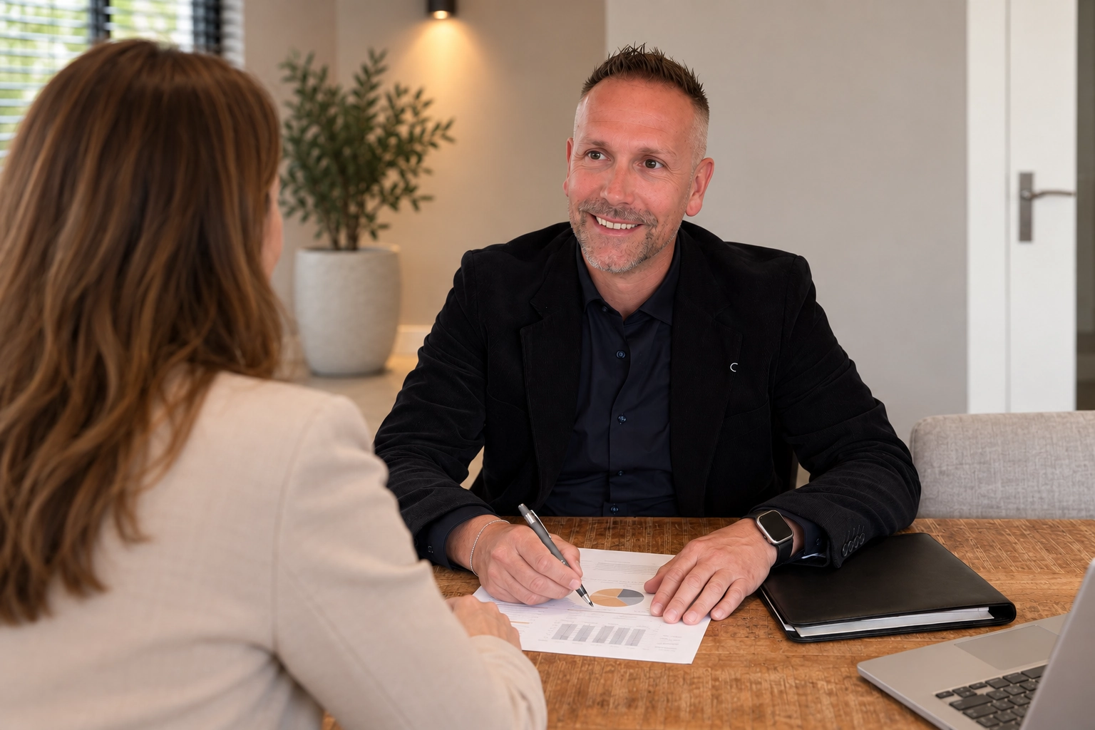 Persoonlijk gesprek over financiële administratie